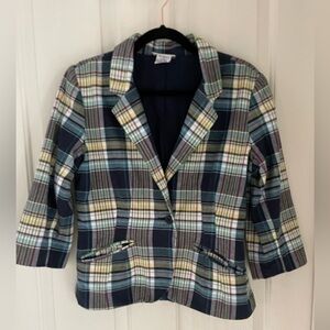 -Plaid blazer size 8